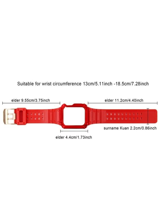 Green Protective Case with Strap Compatible with iWatch 38 40 41mm Series Ultra SE - Image 2